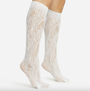 long white lace socks