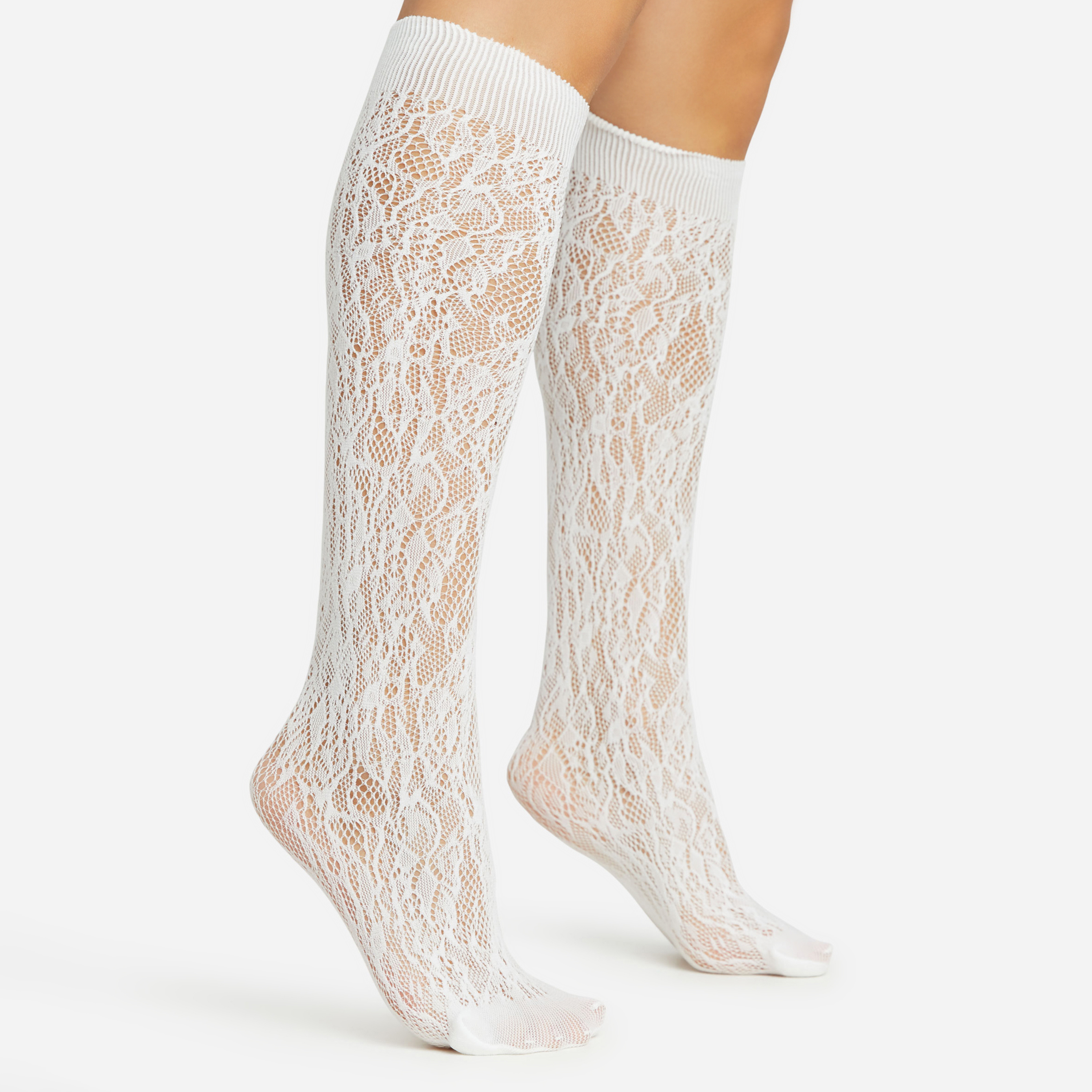 Diamante Stripe Detail Tights In Nude